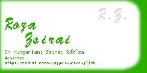 roza zsirai business card